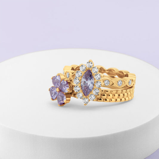 Melano Twisted Lilac Vibes Ringen Set