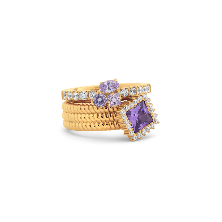 Melano Vivid & Twisted Lavender Lights Ringen Set