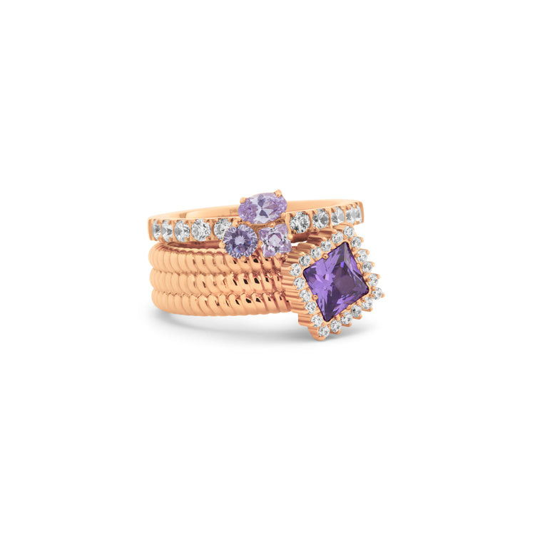 Melano Vivid & Twisted Lavender Lights Ringen Set