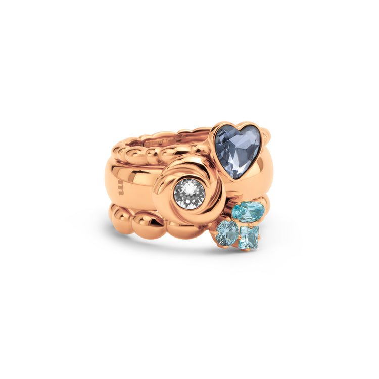 Melano Twisted & Vivid Sea Diva Ringe-Set