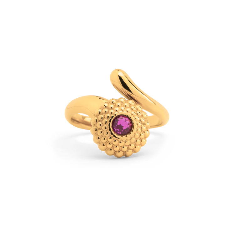 Melano Vivid Retro Flower Ring-Set