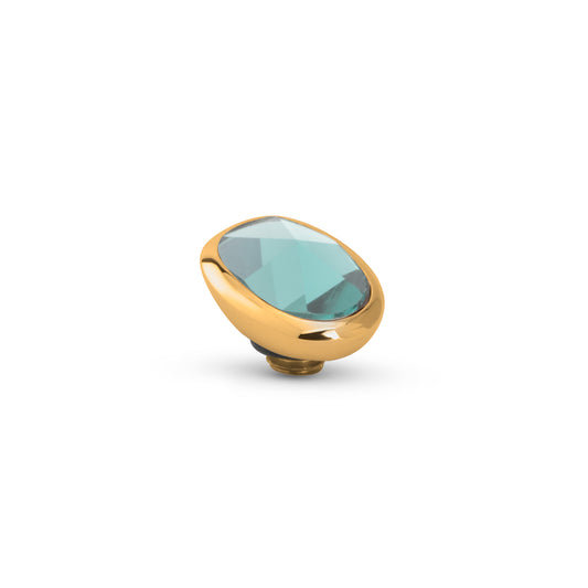 Melano Twisted Cloudy Oval Steentje