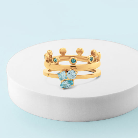 Melano Friends & Twisted Glitter Garden Ringen Set