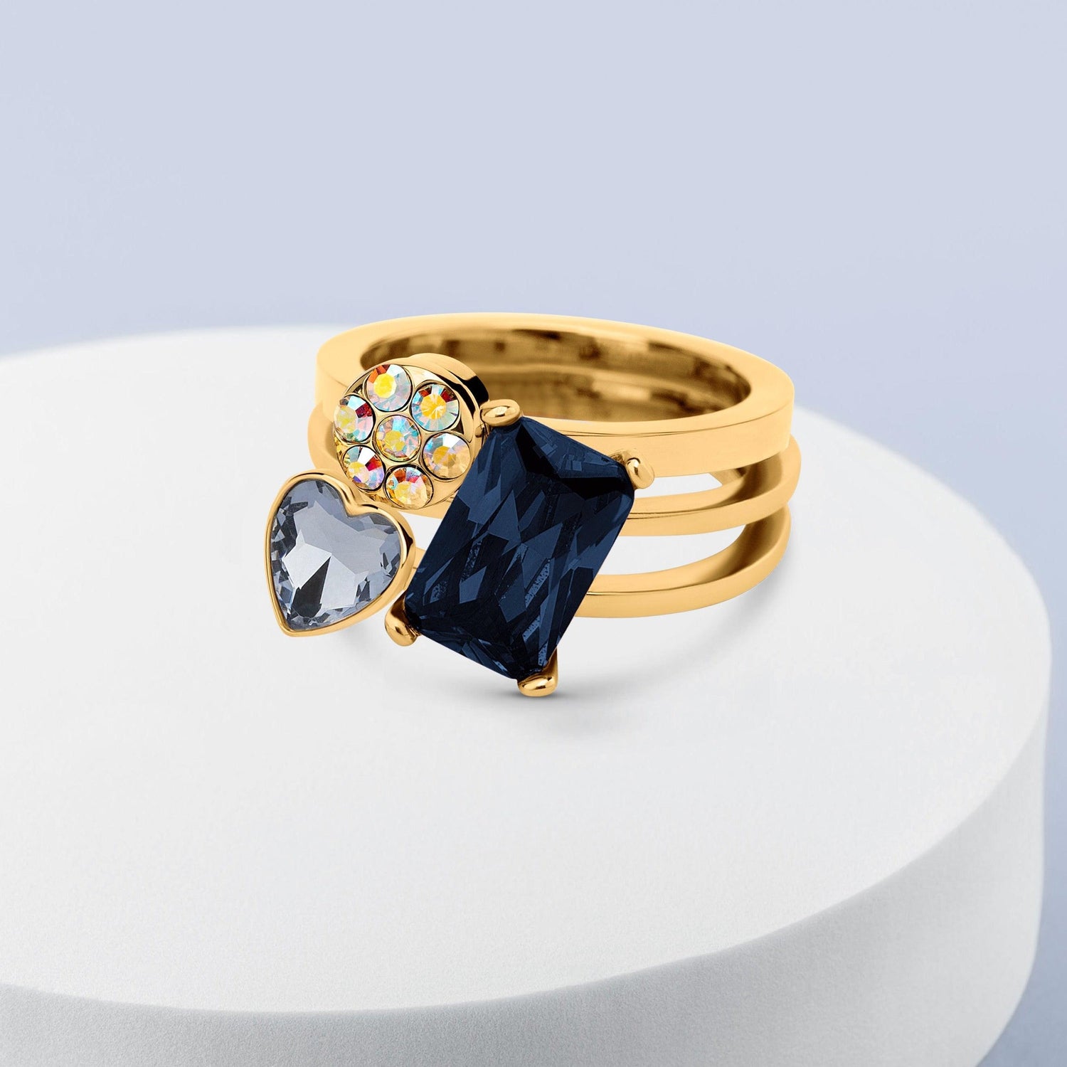 Melano Twisted Vivid Love And Joy Ring Set1