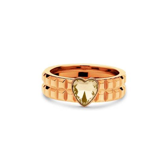 Melano Twisted Chocolate Heart Ring Set - melanojewelry