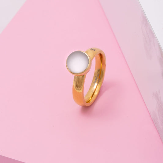 Melano Twisted Frosted Catch A Glimpse Ring Set Goudkleurig - melanojewelry