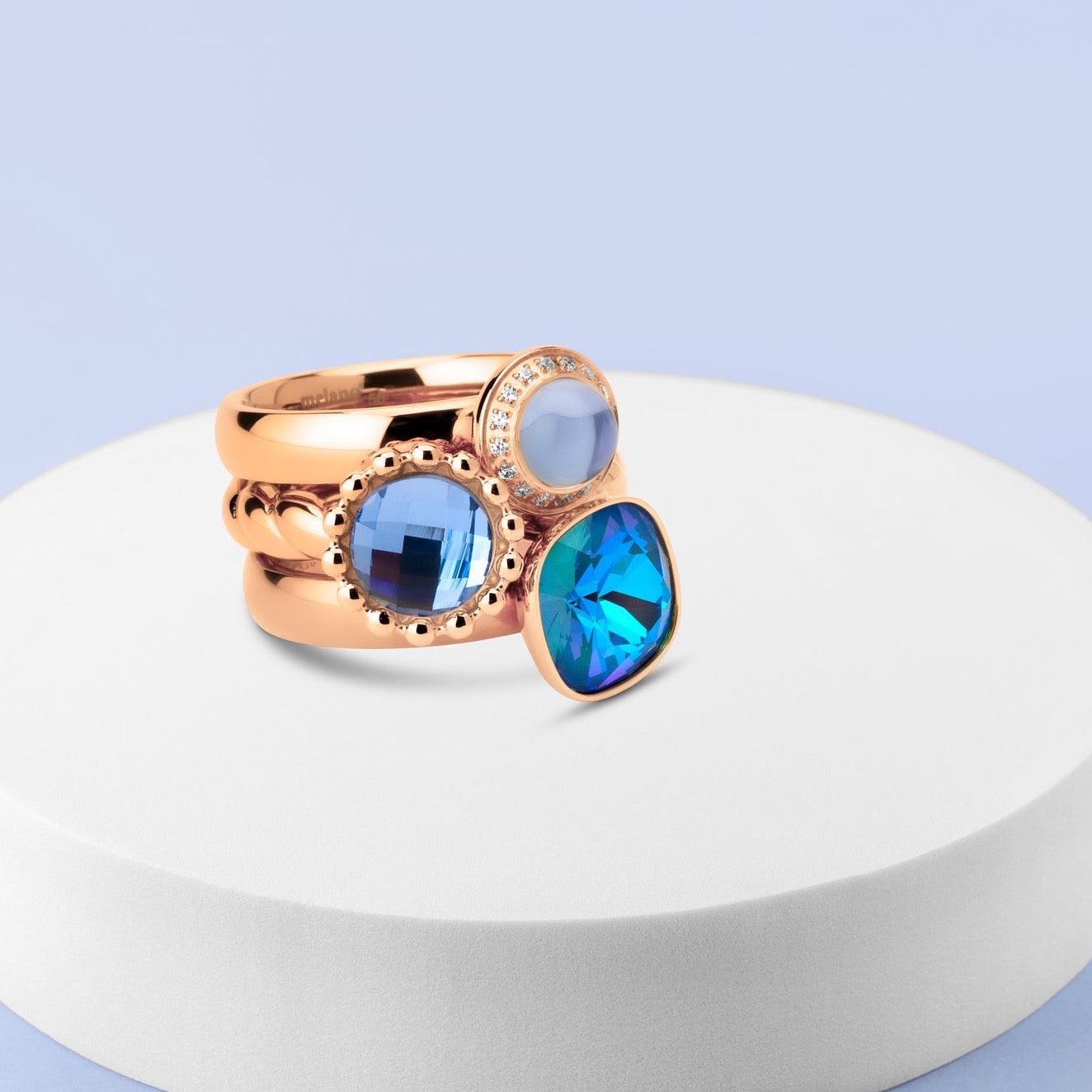 Melano Twisted Snowy Feeling Ring Set