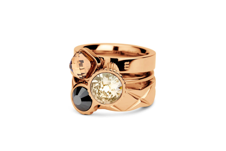 Melano Vivid & Twisted Fancy Roll Ringen Set - melanojewelry